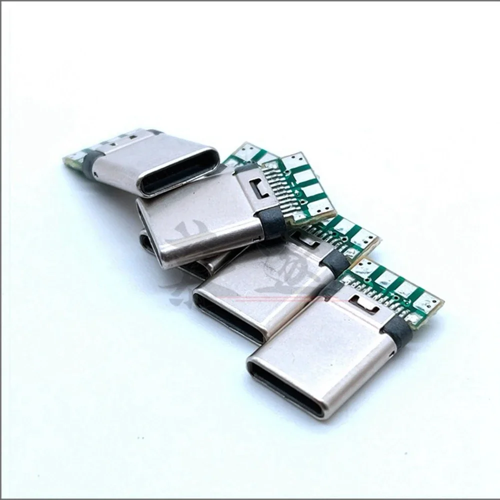 DIY OTG USB-3.1 soldered male plug USB 3.1 C-type plug with PCB board plug Android data cable terminal