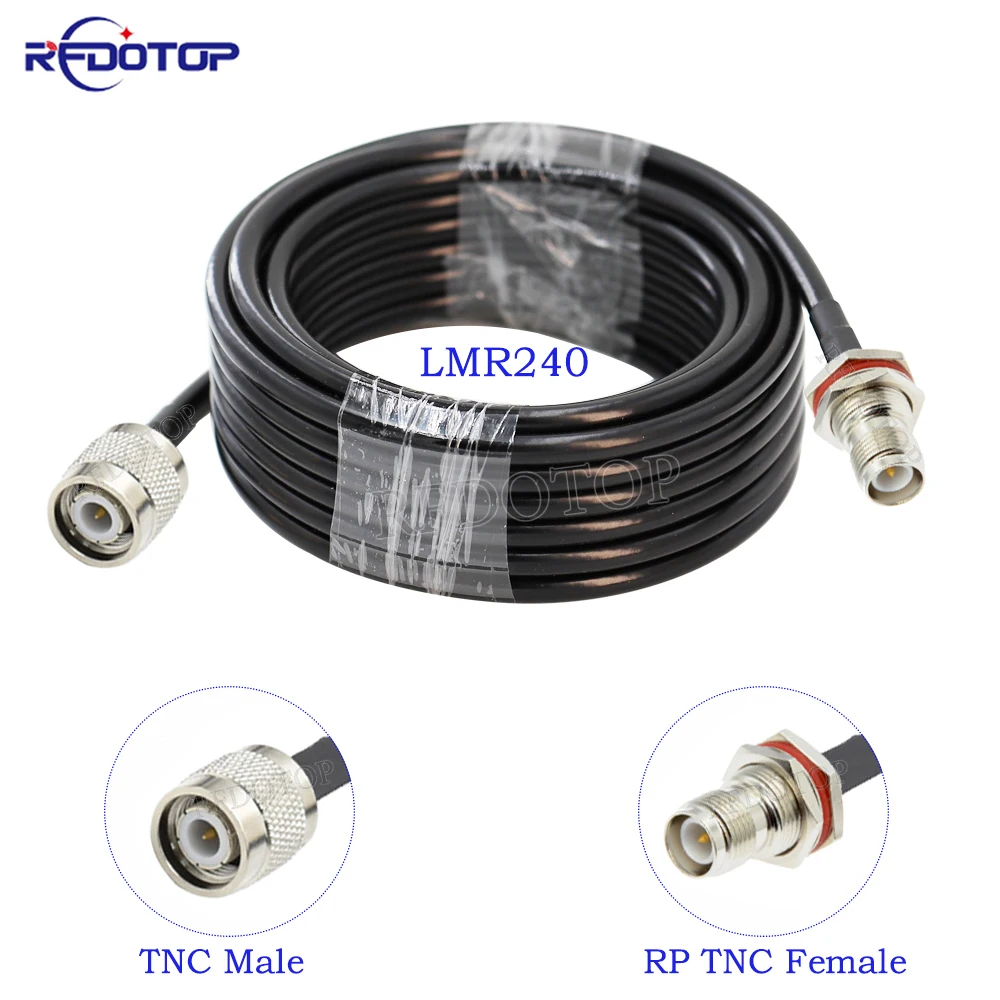 

LMR-240 TNC Male to RP TNC Female Connector 50-4 LMR240 Coaxial Cable Suitable for Antennas,WiFi Routers,Signal Amplifiers etc