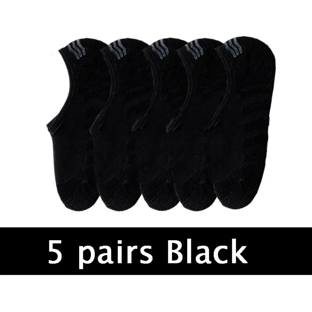 

Fashion Cotton Men's Towel Socks Silicone Anti-Slip Plus Size 41-45 Ankle Sock Bottom Boat Socks