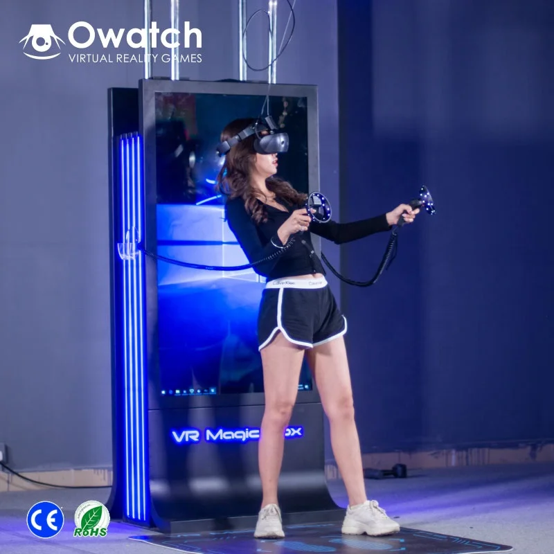 Macchina per cinema commerciale 9D VR Basso investimento Self-Service Grande schermo 9D VR Piattaforma in piedi HTC VIVE Uso interno Realizzato su PC