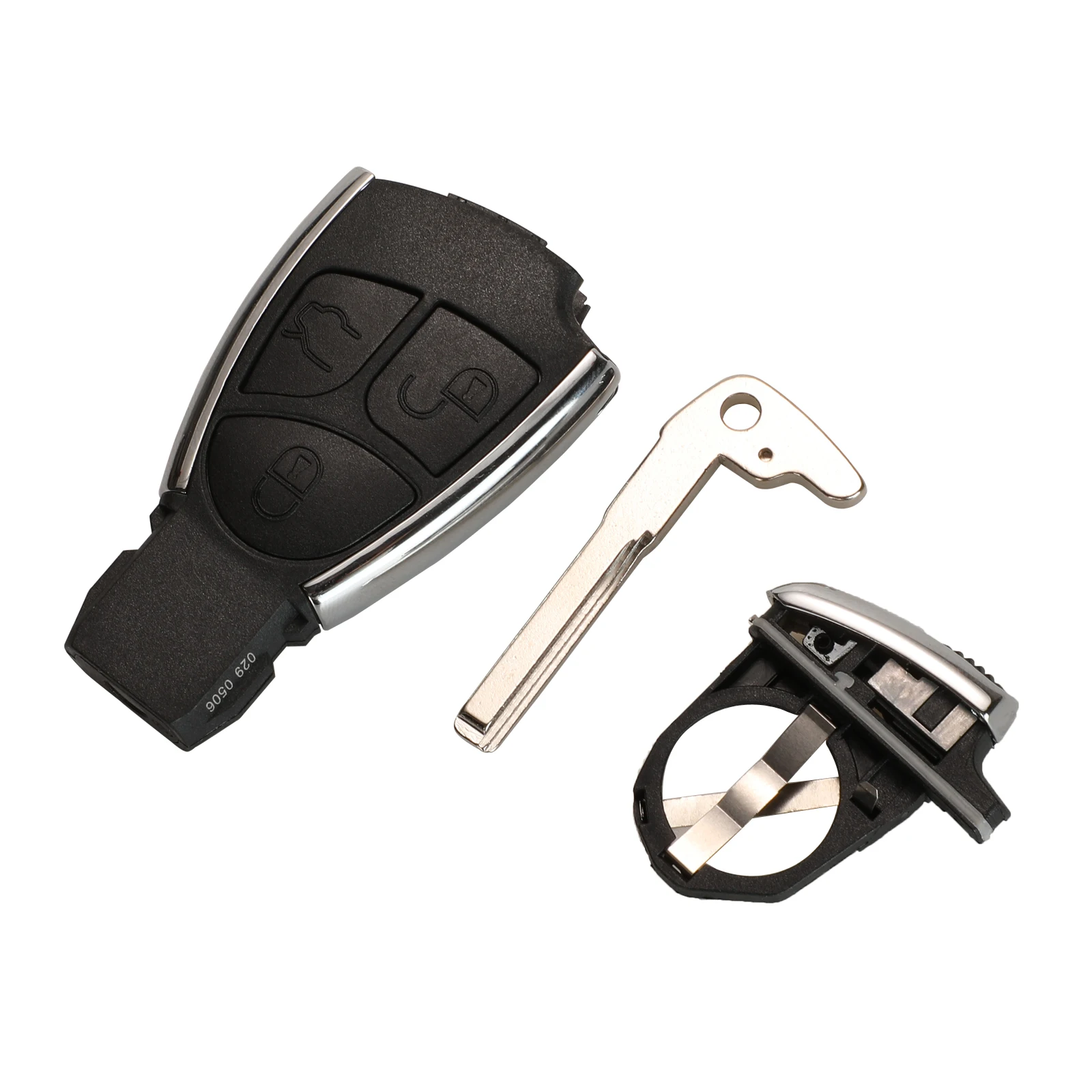 jingyuqin New Upgrade Car Key Shell For Mercedes Benz B C E ML S CLK CL Chrome Style 3 Button Remote Case Cover