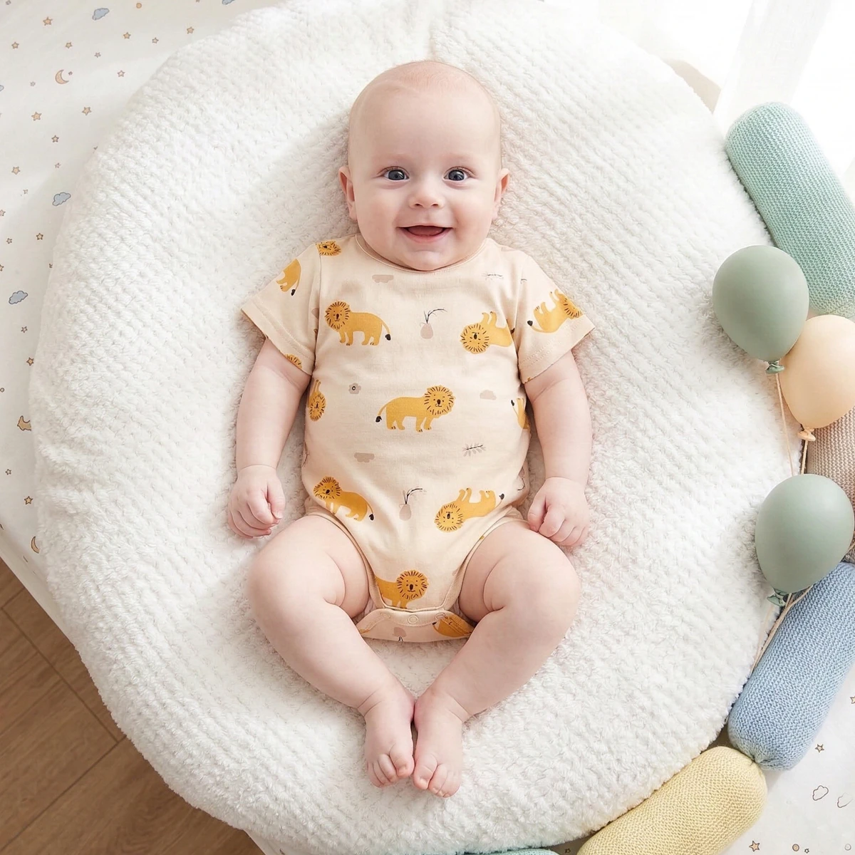 Sanlutoz Adorable Baby Boys Onesies Summer Toddler Boys Bodysuits