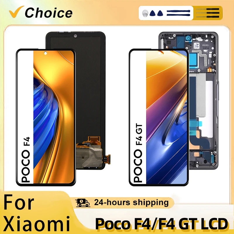 AMOLED Poco F4 Display For Xiaomi 22021211RG LCD Touch Screen Digitizer Assembly For Poco F4 GT Screen 21121210G Replace Parts