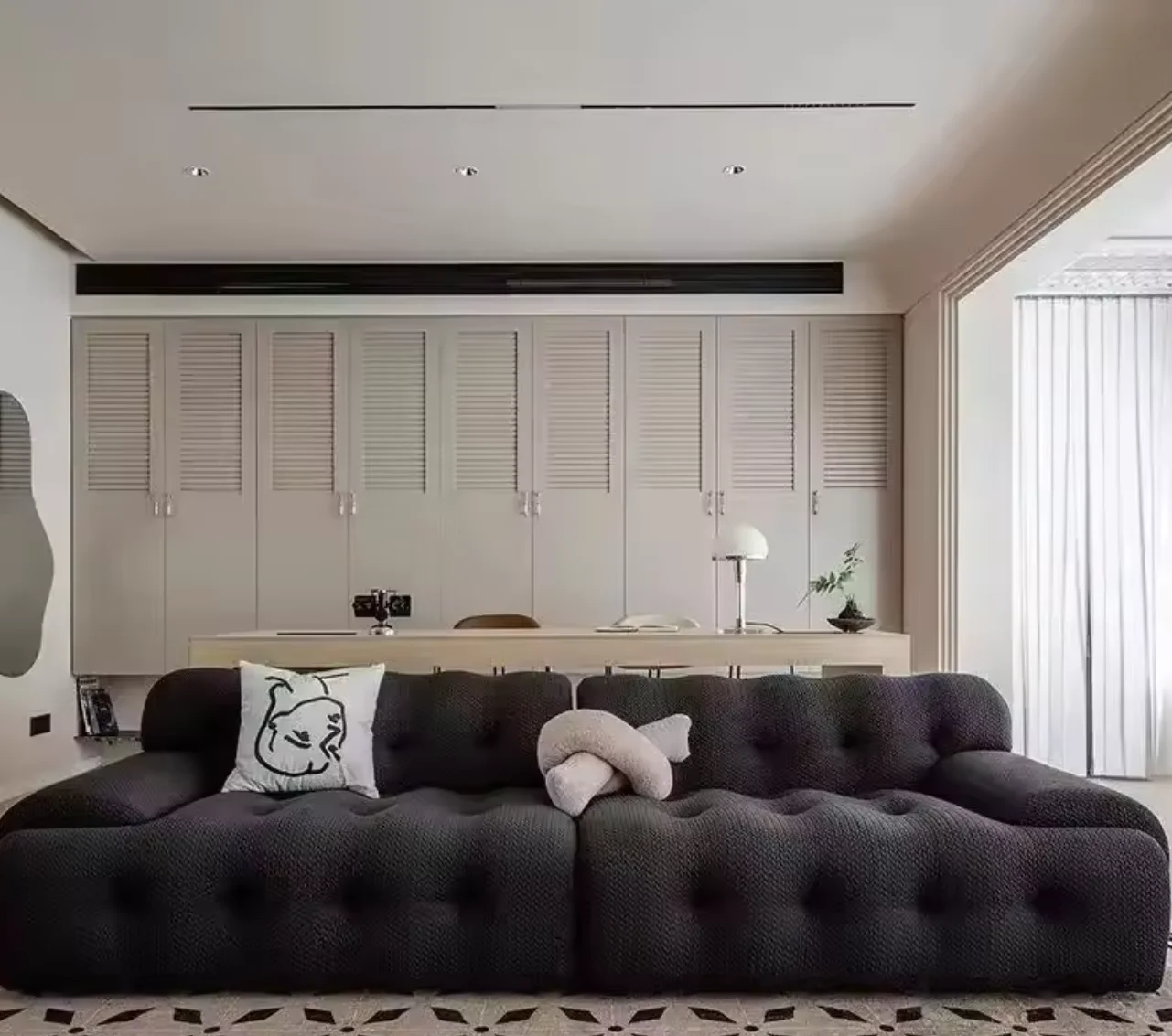 الحديثة بسيطة النسيج الفن غرفة المعيشة 1-4 مقاعد الفانيلا Rochburg أريكة وحدات مزيج أريكة مزيج أريكة استرخاء #5