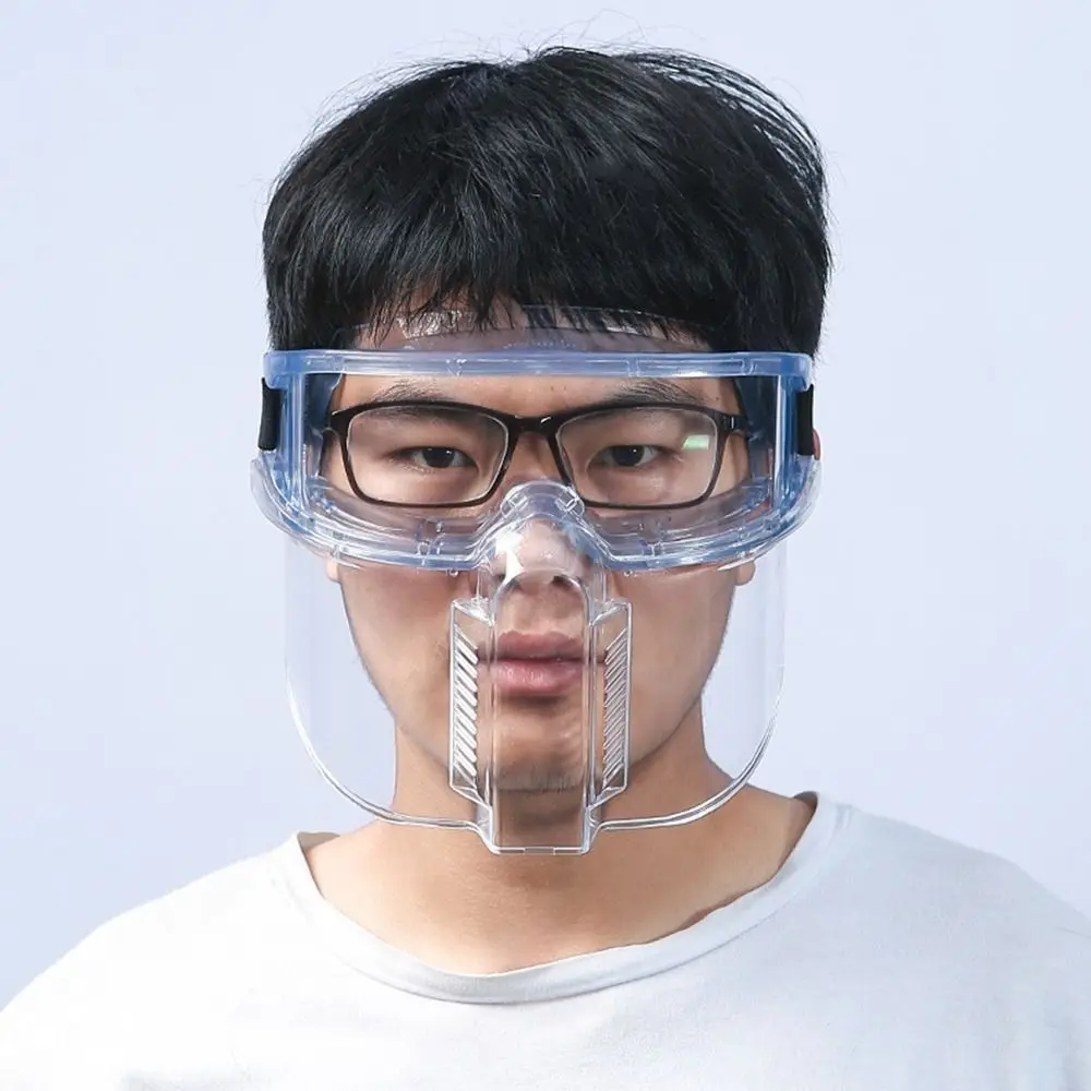 Transparent Protected Face Shield Mask Multipurpose Anti-impact Full Face Mask Anti-oil Splash Ergonomic Kitchen Face Mask