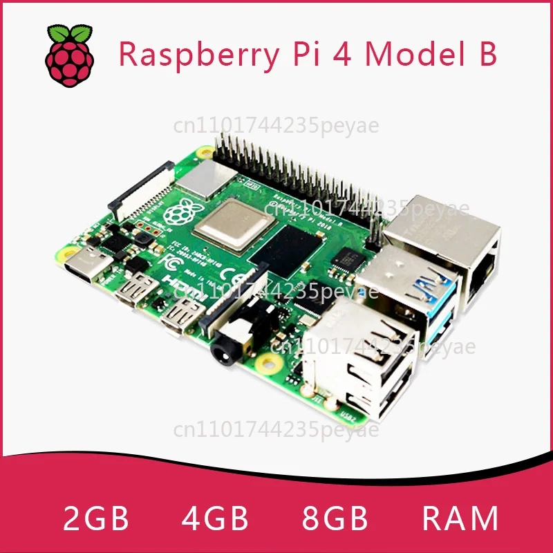 Official Original Raspberry Pi 4 Model B Dev Board Kit RAM 2G 4G 8G 4 Core CPU 1.5Ghz 3 Speeder Than Pi 3B+