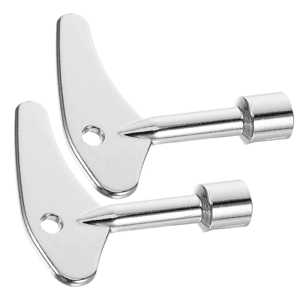 2 pcs Elevator Triangle Key Hall Door Lock Tools Stainless Steel Keys Emergency Release Compatible Various Models Durable Garage