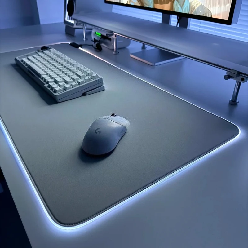 RGB Shine muismat aangepast 4 mm patroon glad Bluetooth extra grote bureaumat FPS Office Esports Gaming muismat accessoires