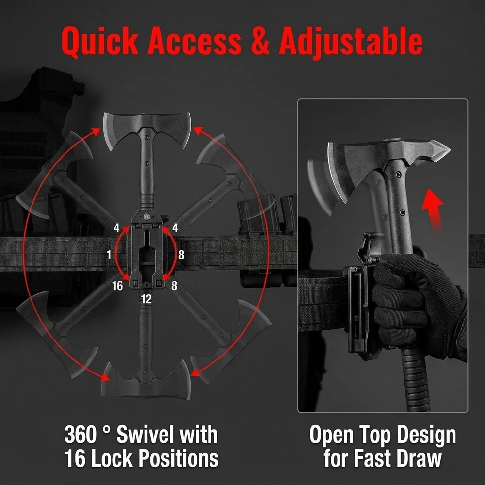 Tactical Molle Tool Holder Knife Sheath Adapter MOLLE Attachment Axe Sheath for Duty Belt
