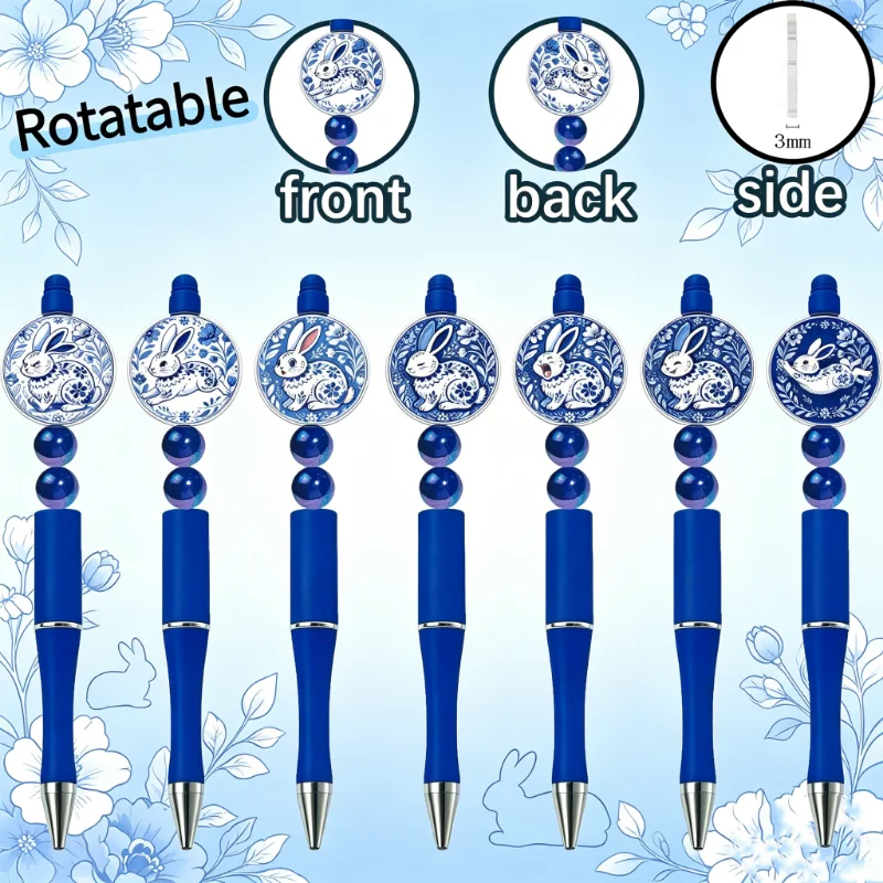 

7 PIECES Rabbit-themed ballpoint pens. Smooth writing. Random patterns.