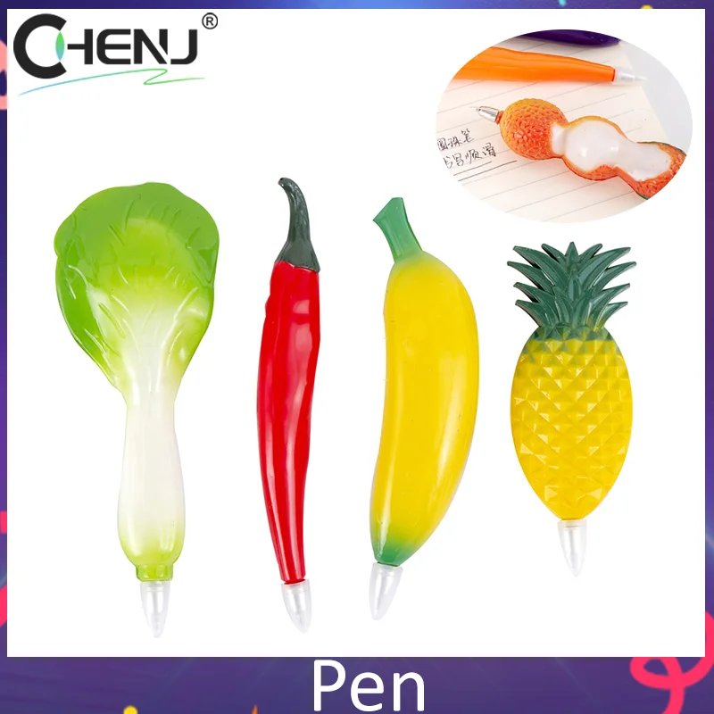 

Cartoon Fruit Vegetables Shape Pen Creative School Office Gel Pens Gift Supplies Stationery Accessories