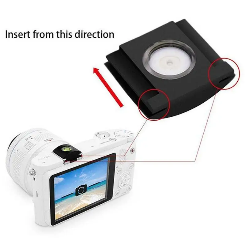 Universal SLR Camera Hot Shoe Cap With Bubble Spirit Level Dust Moisture Protection Cover Lightweight Camera Accessories Exclude
