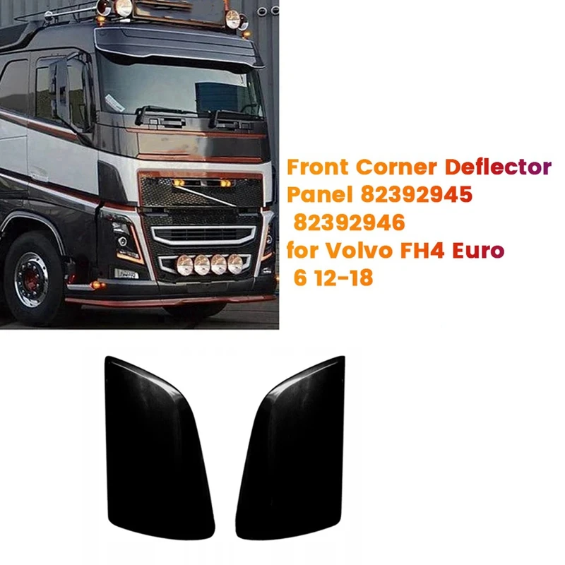 RHD Front Corner Deflector Panel For Volvo FH4 Euro 6 12-18 Truck Black Windscreen Angle Fascia Cover