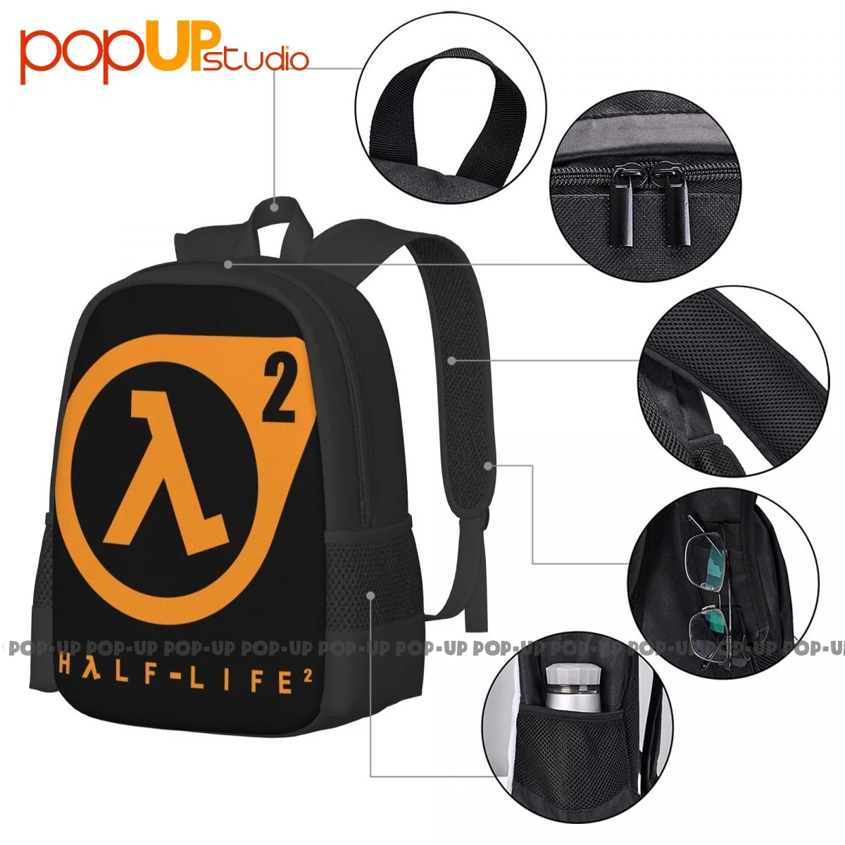 Half Life 2 Backpack Large Capacity Hot Schoolbag 3d Printing Multi-function