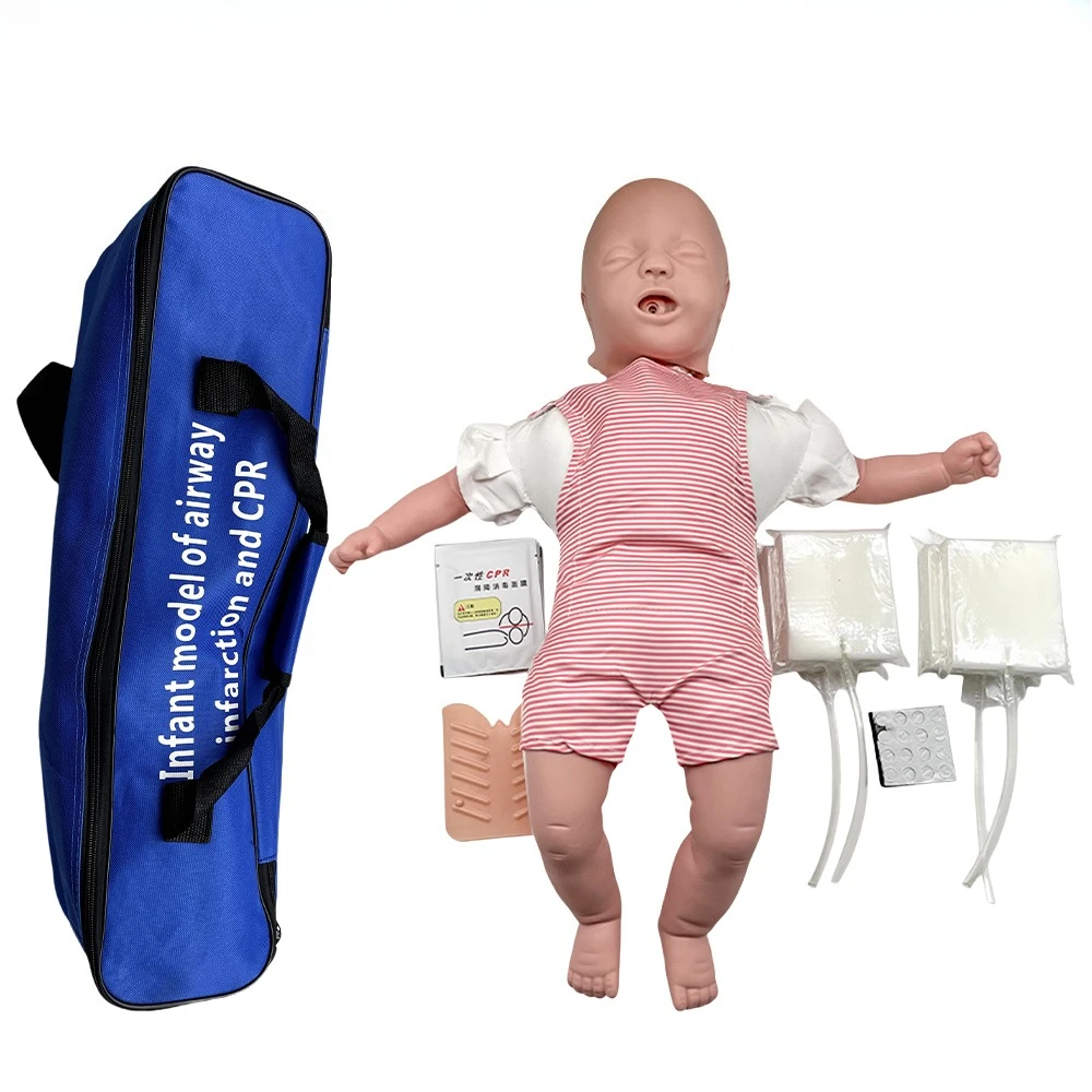 Infant First Aid Model Choking First Aid Training Babies Doll Advanced CPR Manikin with Bag Manikin Teaching Training Model