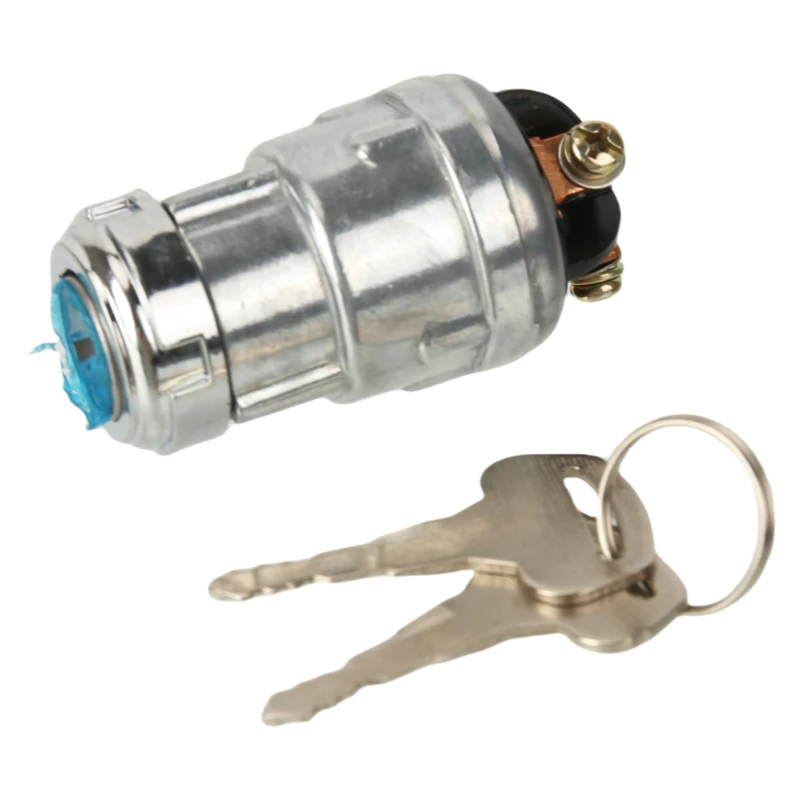 Universal Ignition Switch with 2 Iron Keys –  Compatible with Automobiles Tractors Forklifts & Engineering Vehicles