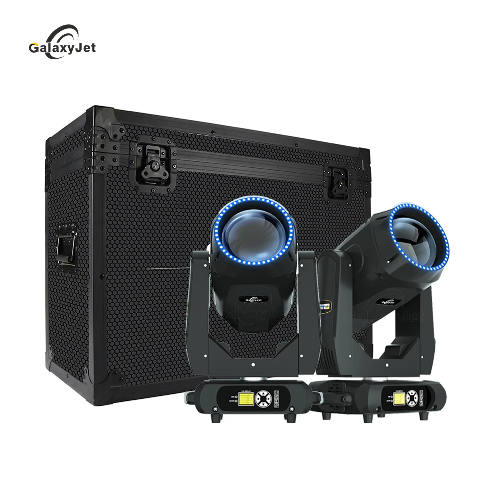 

GalaxyJet Flight Case With 380W 19R Bulb Beam Moving Head Lighting With Ring and RDM High Power Concert DJ Disco Stage Light