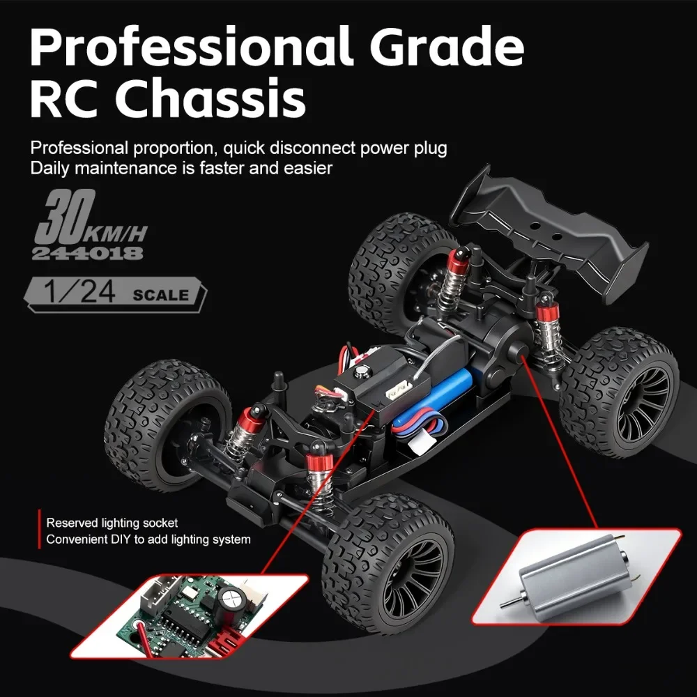 トイガン Elm WLtoys 1:24 RC Racing Car 30KM/H 2.4G Remote Control