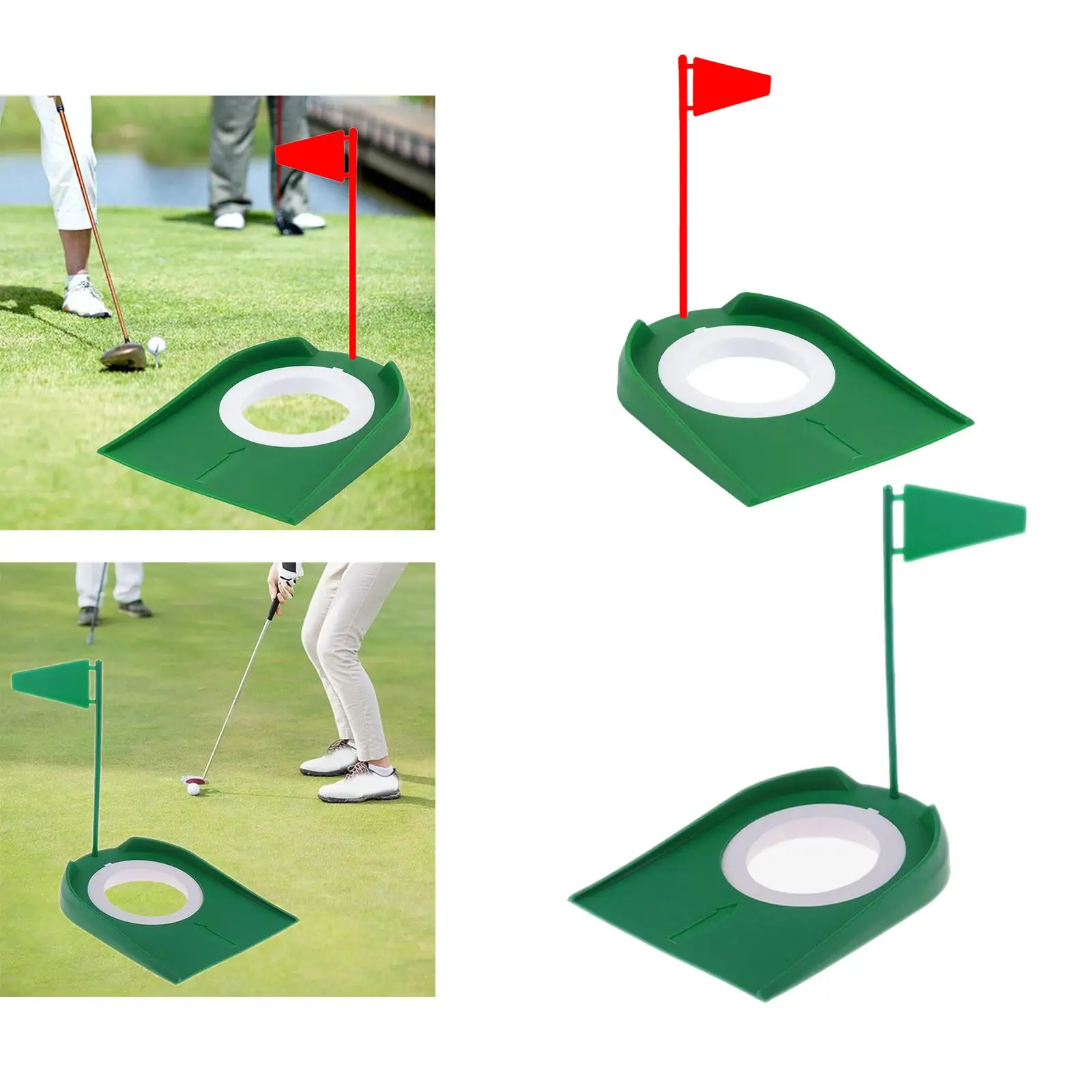 Golfing Putting Trainer Precision Practice Cup Portable Plastic Golf Practice Equipment for Outdoor Indoor Use