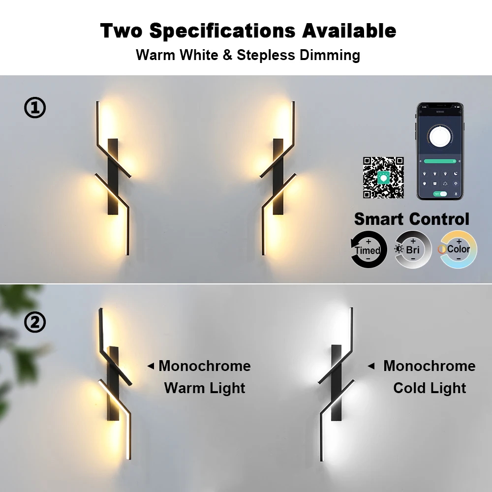 الحديثة الجدار مصباح LED الداخلية الجدار ضوء الشمعدانات الحد الأدنى قطاع غرفة الديكور أباجورة عناصر ديكور المنزل تركيبات الضوء #2