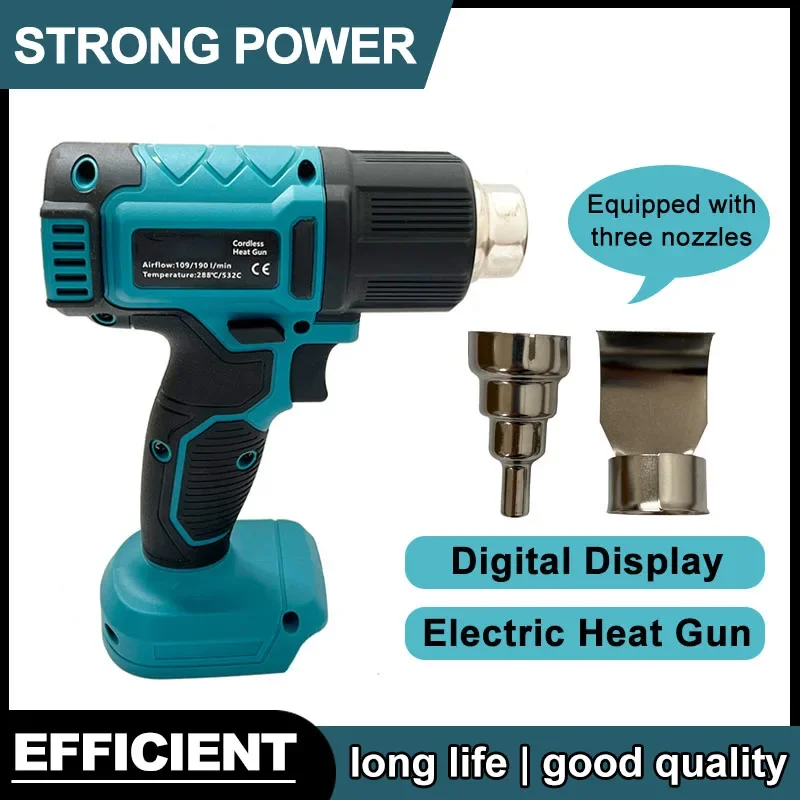 

Подходит для тепловой пистолета Makita, беспроводной фен, промышленный ручной электрический тепловой пистолет с регулируемой температурой, батарея 18 В