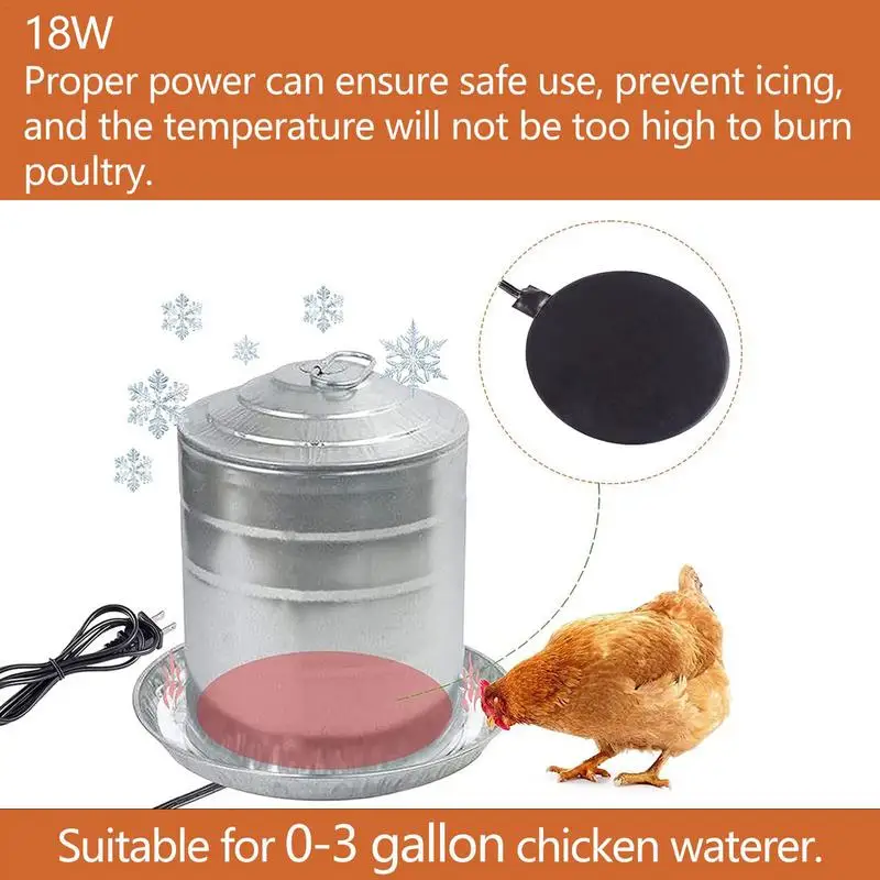 Bird Bath Heater Thermostatically Controlled Outdoors Pond Deicer Winter Water Heater For Birds Chickens Ducks Farm Sink