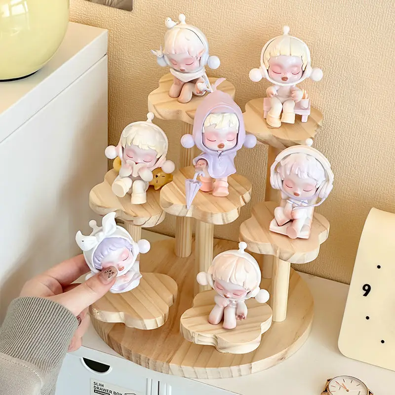 Display Racks Storage Wooden Hand-me-down Shelves Stand Toys Ornaments Display Ladder Home Decoration Jewelry Storage Holders