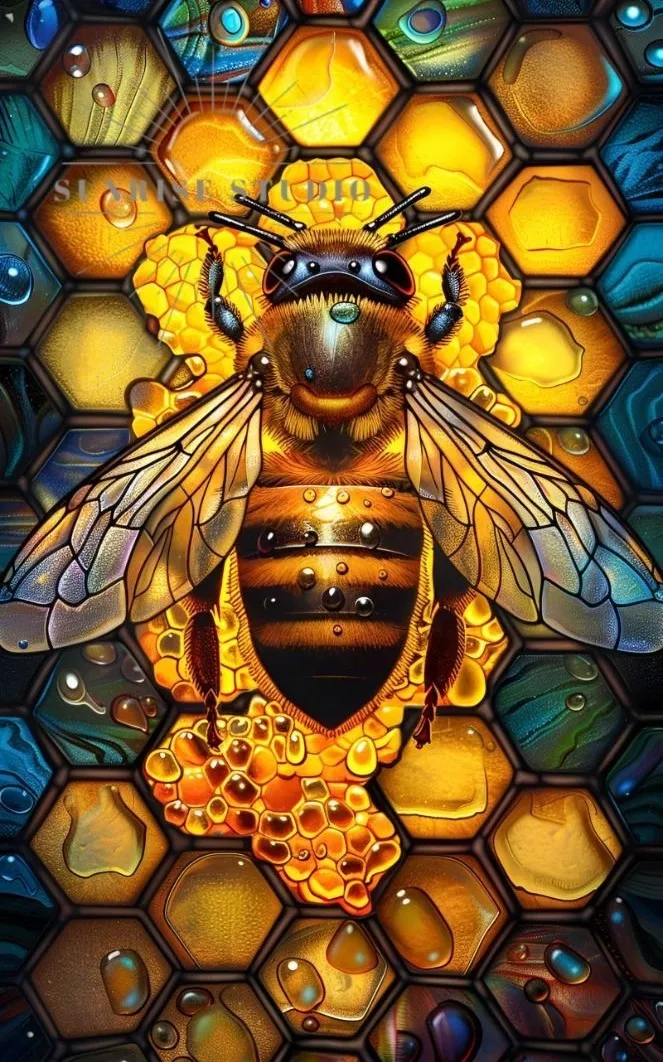 

JMINE Div 5D Bee Honeycomb Full Diamond Painting cross stitch kits art animal themes 3D paint by diamonds
