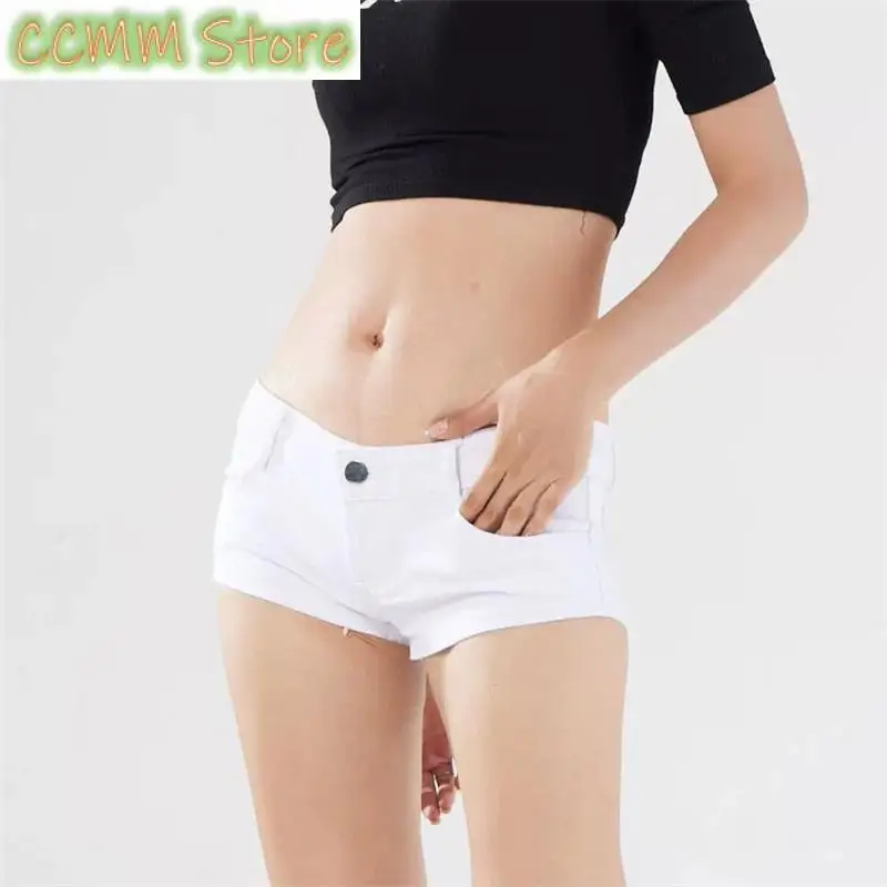 Women's Summer Solid Color Mini Shorts Cool Girl Briefs Fashion Casual Female Low-waisted Sexy Slim Fit Ultra Short Shorts