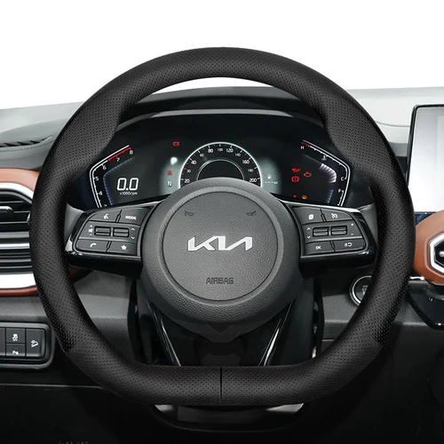 Adecuado para Kia cubierta de volante de cuero transpirable ultrafina adecuada para Ceed Jd Picanto Sportage 3 2019 Ev3 Rio 4 Cerato 2 Stonic Niro Xceed K3 Morning Soul K4 Forte K2 Sorento