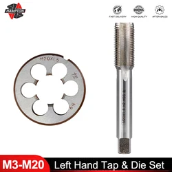 Hamsilice 2pcs Stores Hand Tap and Die Set M3-M20 HSS MeaccelerThread Tap pour le travail du métal Plug Tap Thread Die Screw Tap Drill Bit