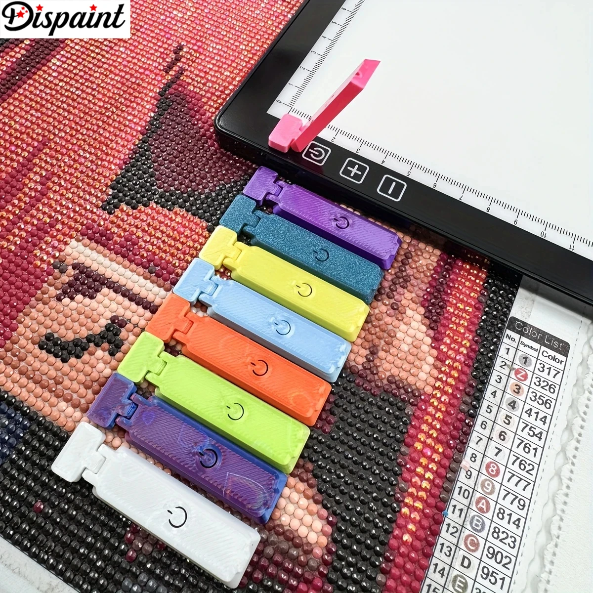 Dispaint 2 pièces diamant peinture panneau lumineux interrupteur bouton tactile protecteur couverture, A3 A4 Led dessin dessin tablette accessoires outils