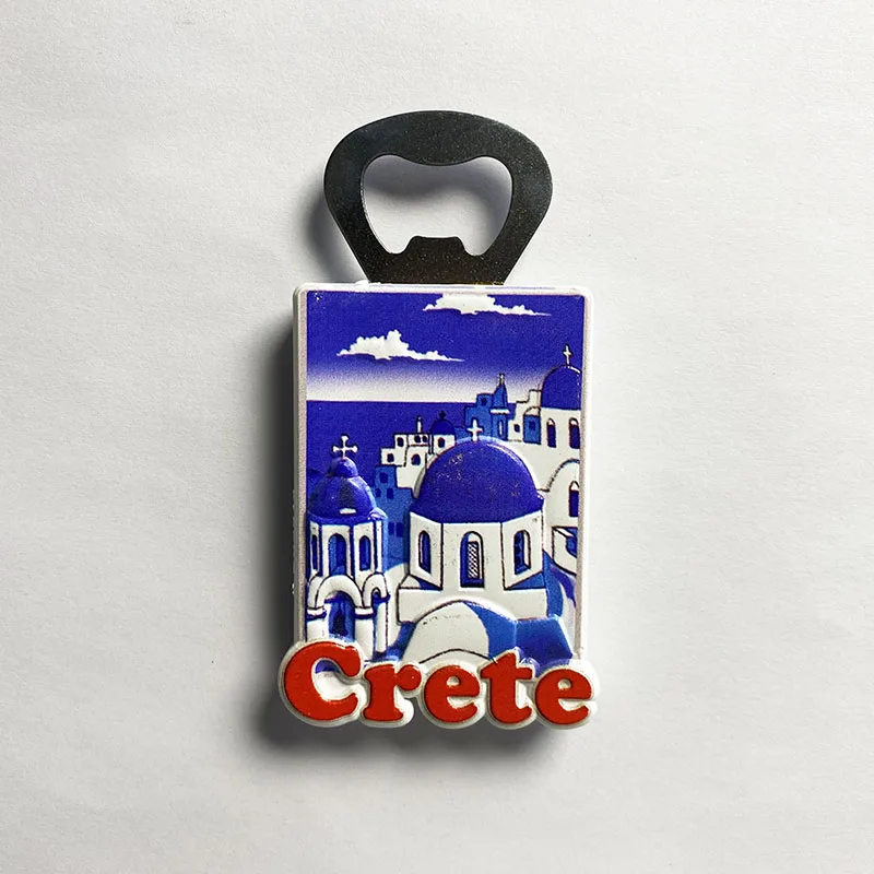 Greek souvenirs Home decor Santorini Bottle opener 3D stereo fridge Sticker Collection arts and crafts gifts