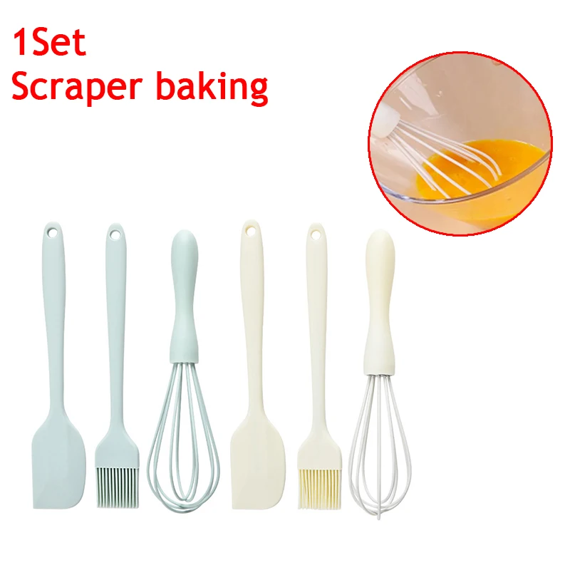 1Set Hot Sale Detachable Silicone Oil Brush Scraper Baking Tools Cake Spatula Oil Brush Non-stick Kitchen Heat Resistant BBQ