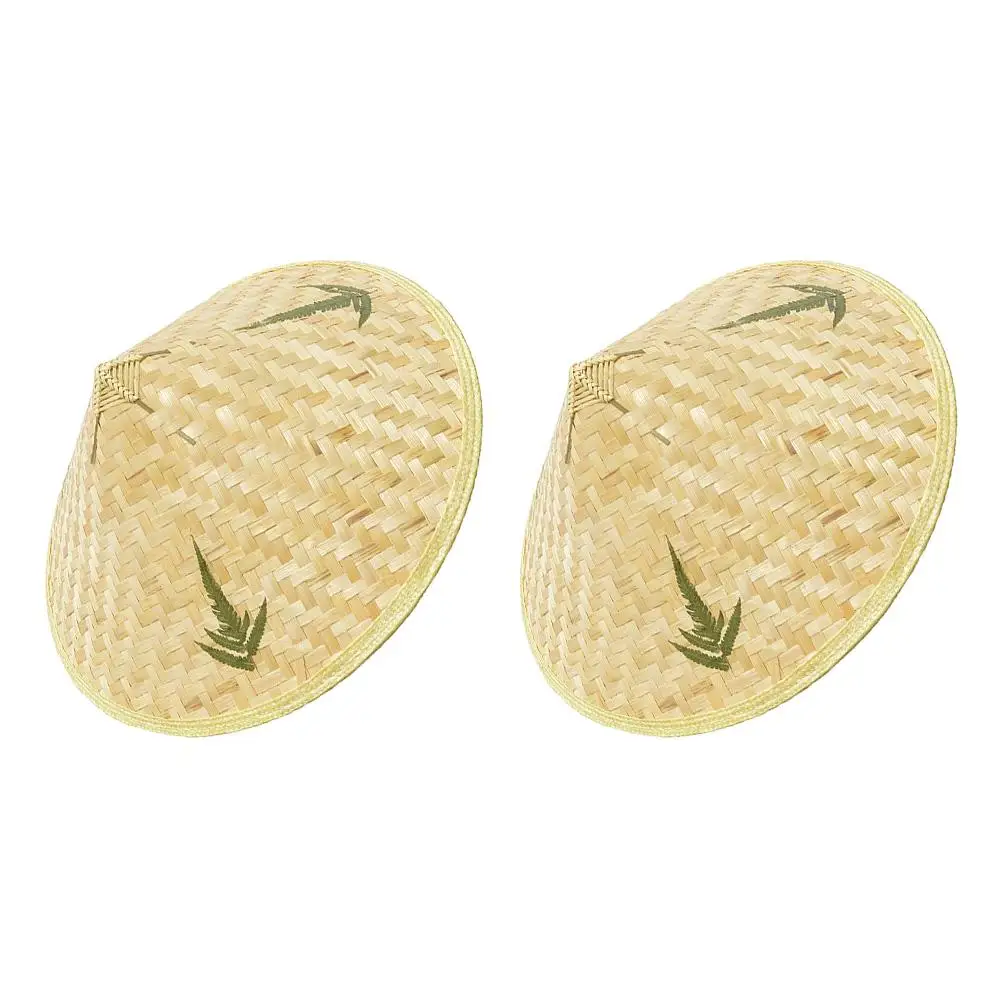 

2 Pcs Straw Hats 36cm Diameter Kids Decor DIY Crafts Photo Props Creative Hat Handcrafts Hat Decor Style