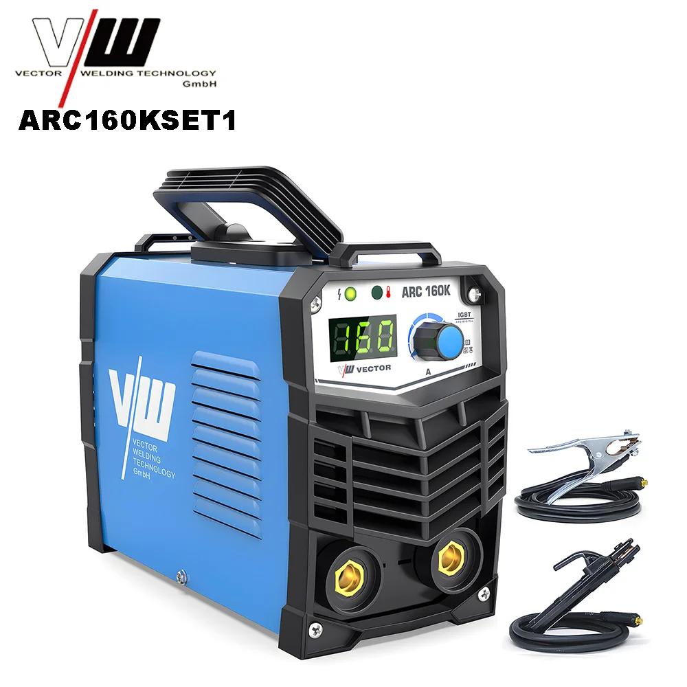 VECTOR IGBT Inverter Welding Machine Mini Compact MMA Stick Welders 220V for Stahl Werk ARC160K