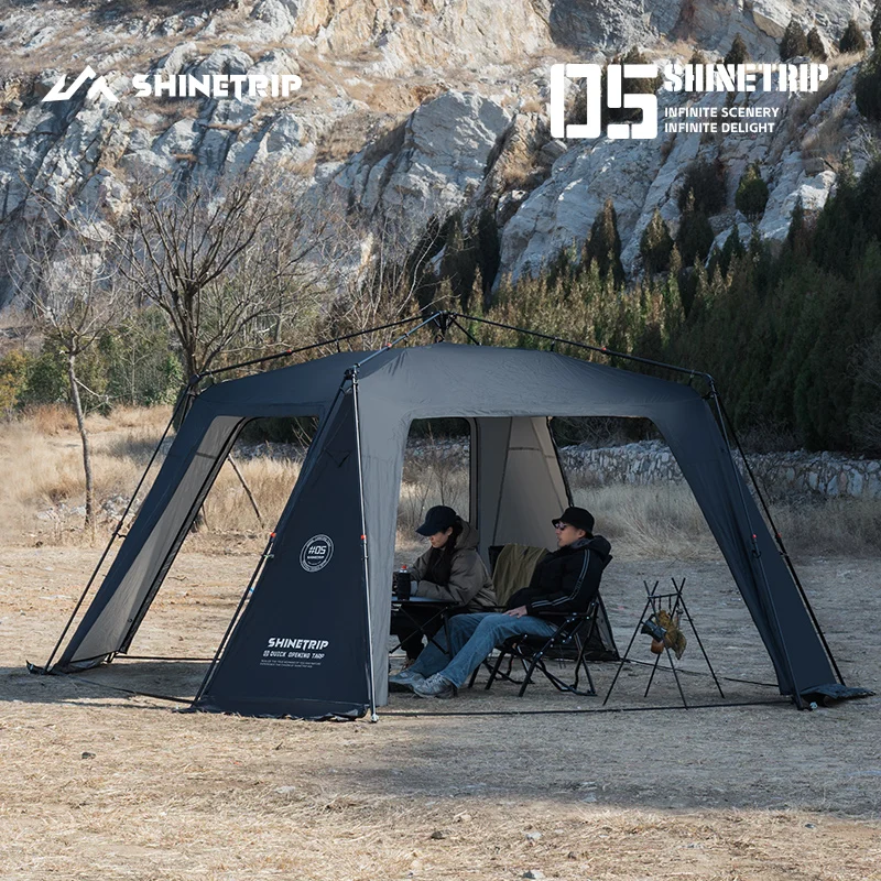 Automatic Instant Setup Dome Tent ShineTrip Effortless Waterproof Windproof Large Sunshade Rainfly All-Weather Camping Shelter