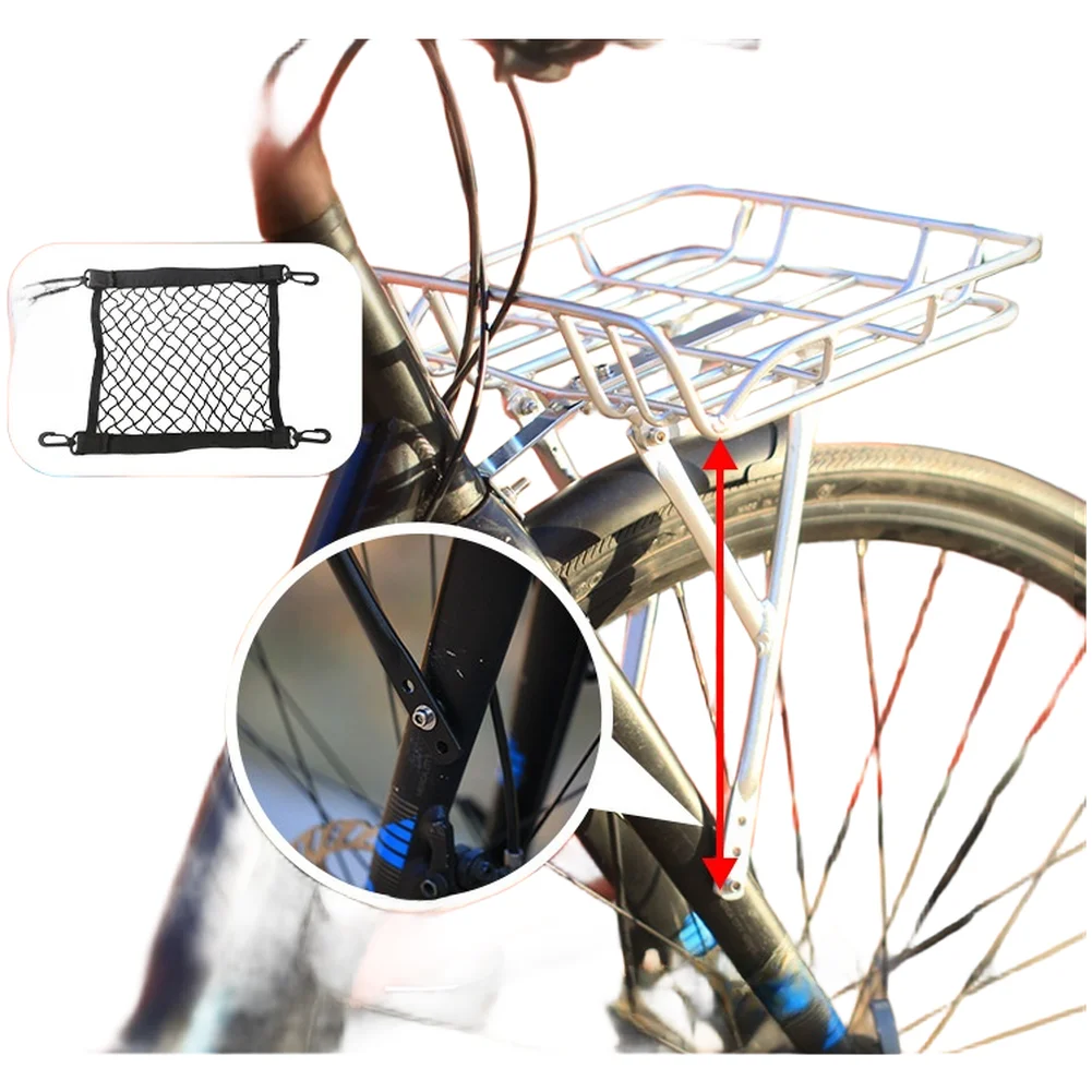 AliExpress TOOPRE Aluminum Alloy Front Rack Basket Adjustable Height For Gravel Road Bike Commuting Cycling Cargo Carrier Bicycle Accessory