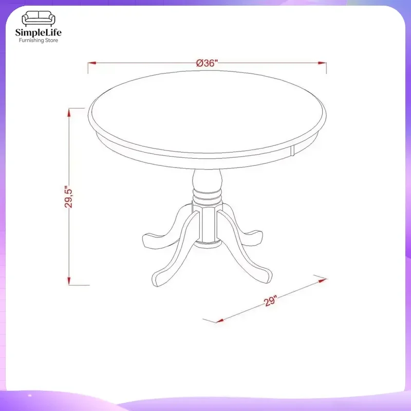 3 Piece Dining Set Round Pedestal Dining Table with 2 Light Beige Linen Fabric Chairs Modern Coffee Table Living Room