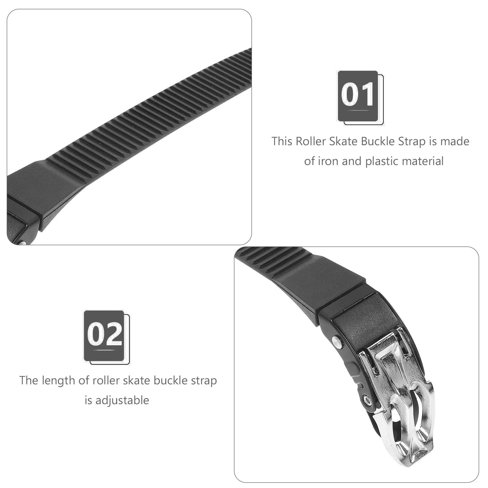 

2 комплекта сменных роликовых пряжек-ремней из пластика и железа, регулируемые, для роликовых коньков, прочные, с инструментом для замены роликов