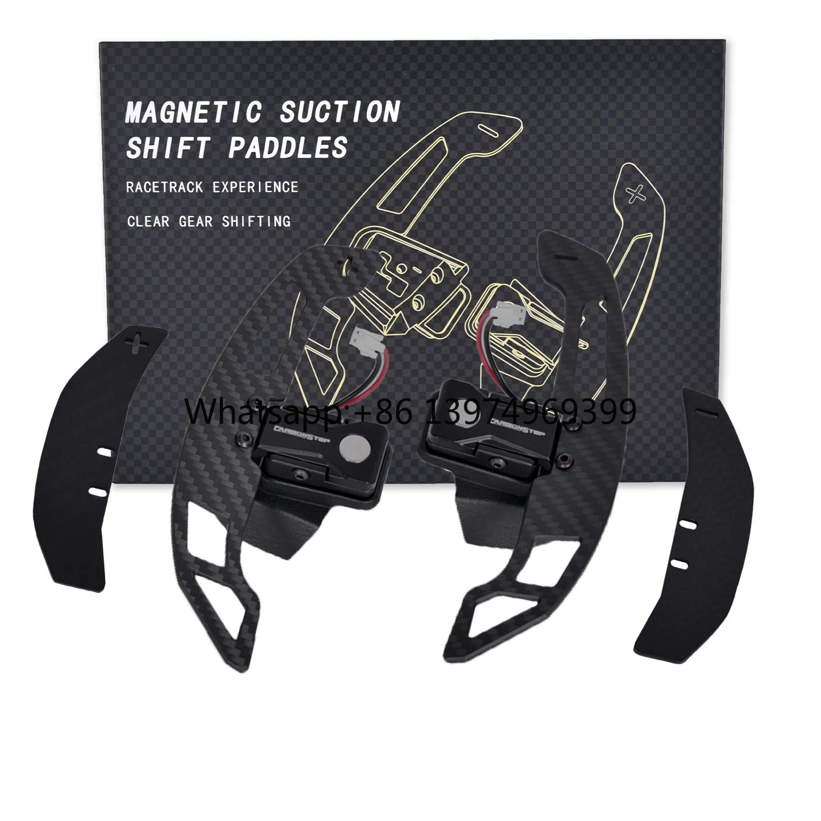 Magnetic Carbon Fiber Paddle Shifters for Volkswagen Golf 8 GTI/R 2021-2024 Real Carbon Fiber Shift Paddles