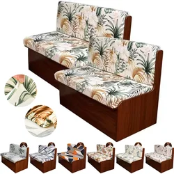 Elastic Dinette Cushions Covers Floral Jacquard Spandex Armless Sofa Cover Non-slip Camper Car Bench Cover Furniture Protector