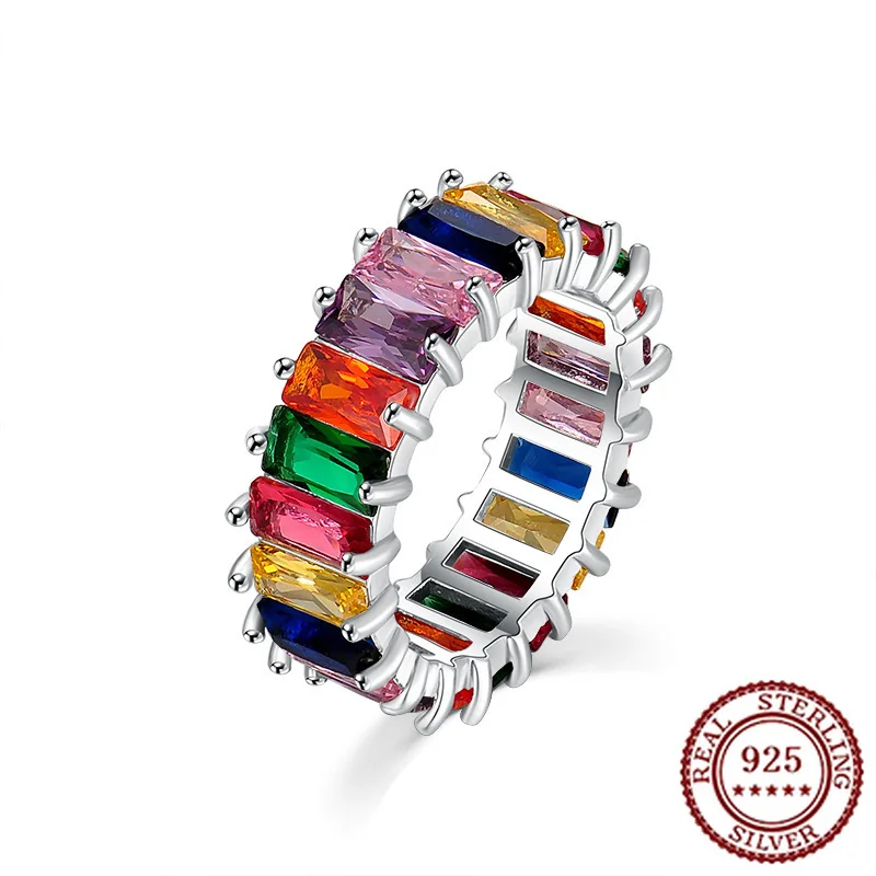 

Новинка 2025, модное серебро 925 пробы, классическое темпераментное атмосферное модное классическое женское кольцо с бриллиантами, универсальное кольцо с цирконом