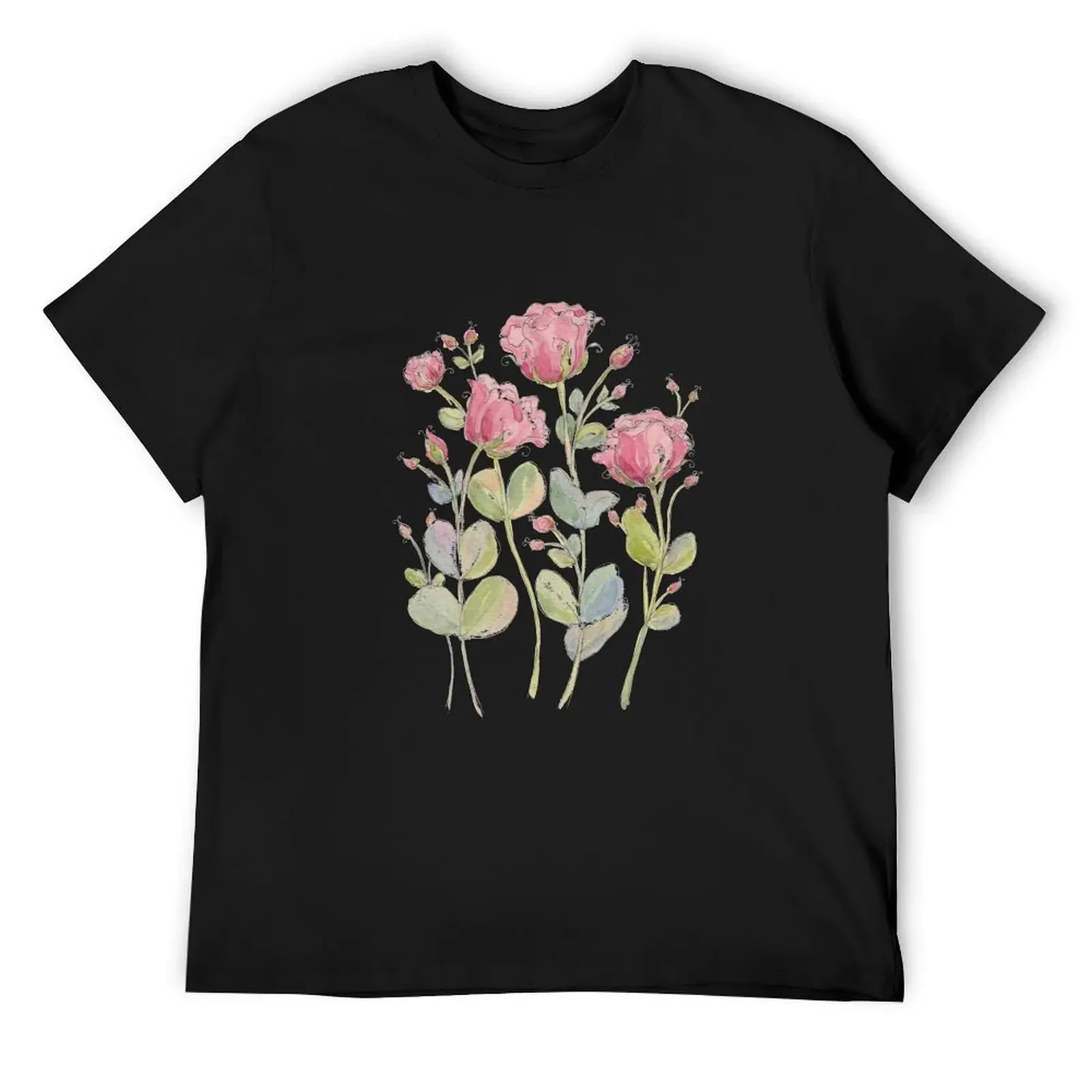 

Rose Pink Lisianthus Flowers T-Shirt graphic tee shirt sports fans quick-drying clothes fruit of the loom mens t shirts