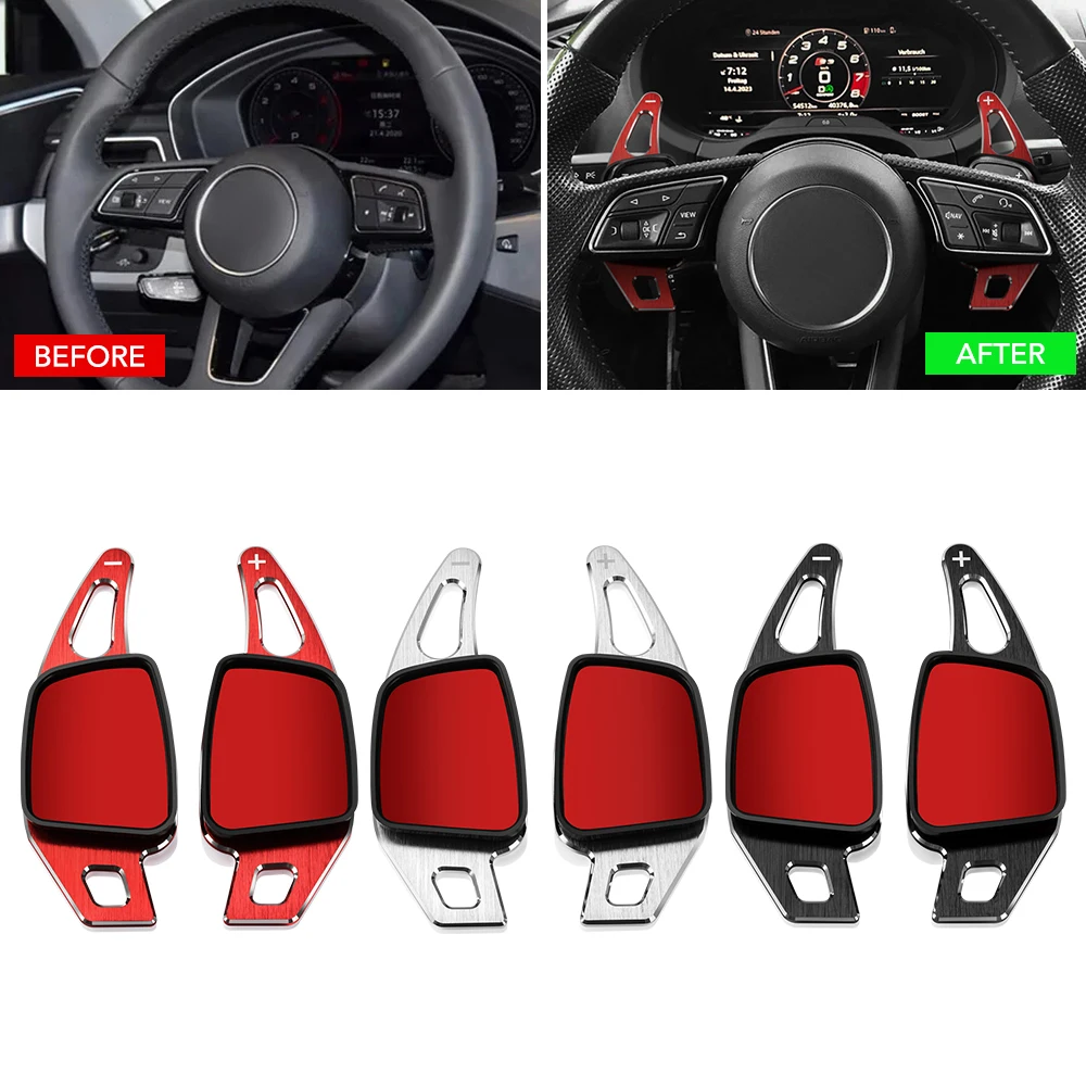 Aluminum alloy Steering Wheel Paddle Shift For Audi 2017 2018 2019 S3 S5 SQ2 SQ5 TT A3 8V A4 A5 Q2 Q3 Q5 Q7