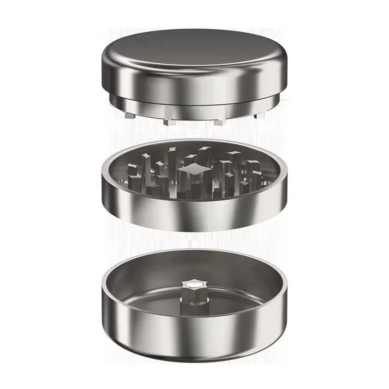 Excellent Quality New Design Hand Crank Custom Made 3 Parts Titanium Manual Herb Grinder for Smoking Accessories