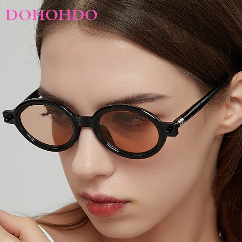 

Trendy Designer Oval Women Sunglasses New Luxury Brand Vintage Eyewear Men Outdoor Travel Shade Female Sunglasses Lentes UV400