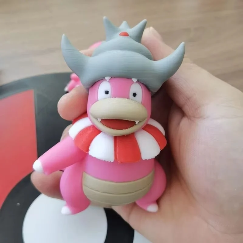 Hot Pokemon Anime Figure Slowbro Slowking Slowpoke Proportion World 1:20 Diy 3d Printing Cute Cartoon Character Desktop Kid Gift