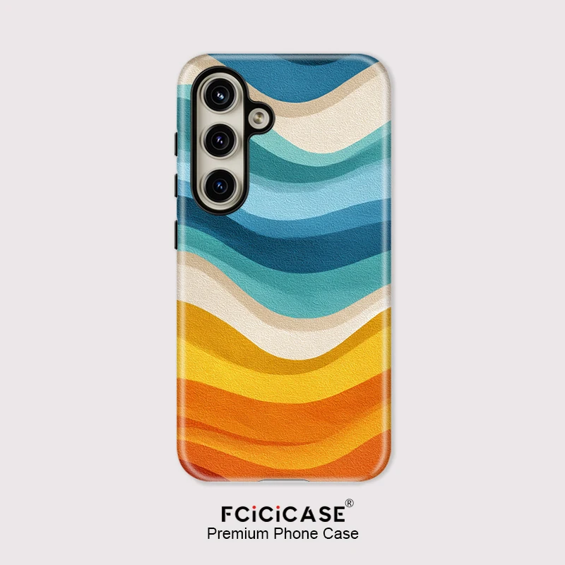 

Чехол для телефона Fcicicase с цветным полосатым узором для Samsung Galaxy A26 A36, противоударный матовый чехол для Samsung A16 A56 A 56 5G