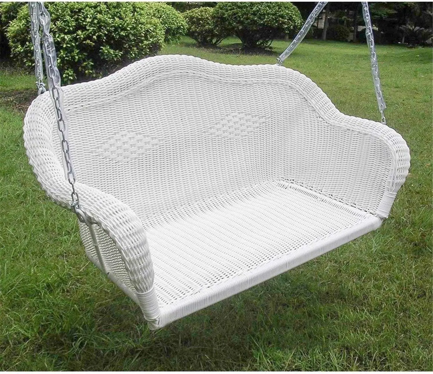 Furniture Piece Resin Wicker Hanging Loveseat Swing